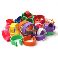 Geshifeng NO. Bague d'identification à clipser pour poulet 001-100, personnalisable, en plastique, 8 couleurs, pour volailles