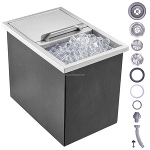 Contenedor de Hielo Integrado de Acero Inoxidable de Grado Alimenticio, Almacenamiento de Hielo Aislado para Bares, Cafés y Hoteles - Product Image 3