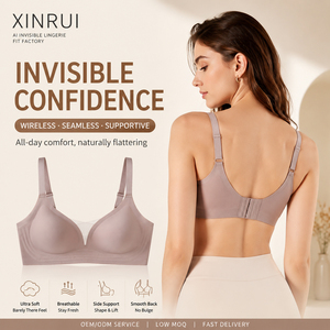 <span class=keywords><strong>Sujetador</strong></span> inalámbrico de cobertura total, transpirable, sin costuras, con espalda en U, <span class=keywords><strong>copas</strong></span> moldeadas, lencería diaria para mujer, proveedor mayorista personalizado - Product Image 2