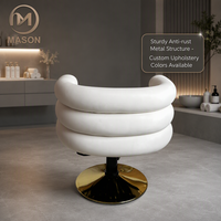 Fauteuil de Barbier Inclinable en Cuir PU avec Structure en Acier pour Salon de Coiffure Traditionnel Mason, Idéal pour les Salons Féminins