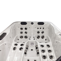 Bain à remous extérieur pour 3 personnes Sunrans Spa de massage ergonomique avec jets ciblés pour soulager les muscles