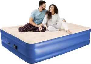 Chất Lượng Cao Mềm Inflatable Không Khí Ngủ Giường Cắm Trại Ngoài Trời Vua Kích Thước Nệm Không Khí Với Được Xây Dựng Trong Máy Bơm - Product Image 3