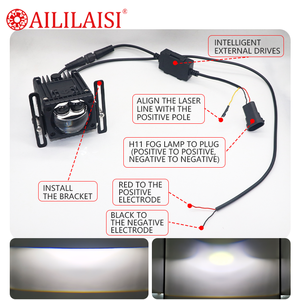 Faro Proyector Bifocal Bi-LED de Doble Cabezal de 1.5 Pulgadas, Luz Alta/Baja + Haz Láser, Iluminación Ambiental de 6000K para Crown para 2025 - Product Image 2
