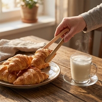 Mini pinces en bambou jetables de 4 pouces de long, pinces en bois jetables pour la cuisine