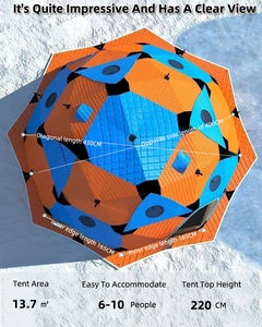 Ridge Portable es Shelter Pop-up es tenda memancing Shanty 8 + orang ekstra besar pintu 220 ekstra tinggi - Product Image 5