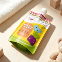Pochette souple personnalisée avec bec verseur pour emballage de liquides, idéale pour lotion bébé et crème corporelle 200 ml