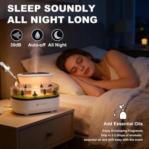 Creative Rain Drop <b>Diffuser</b> <b>LED</b> Ambient Lamp Desktop Decorative Humidifier for Bedroom - Product Image 6