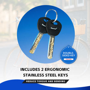 टोनीऑन ईबाइक एक्सेसरीज 360-डिग्री रोटेटेबल लॉक 1200 मिमी हल्के डिजिटल बाइक फोल्डिंग लॉक - Product Image 4