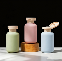 Bouteille de gel douche ronde en plastique, lotion pour le corps, désinfectant pour les mains, shampoing, détergent liquide, sérum pour la peau, bouteille de lotion à presser en HDPE