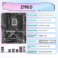 Nouvelle carte mère de bureau G1GABYTE Z790 pour processeurs Core I7 12/13/14e génération DDR5 double canal 256 Go Socket LGA1700 PCIe5.0 X16 ATX