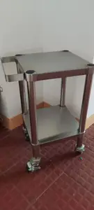 Pabrik langsung tugas berat baja nirkarat dapat dilepas 3 lapisan makanan menyajikan gerobak dengan roda UNTUK RESTORAN - Product Image 4