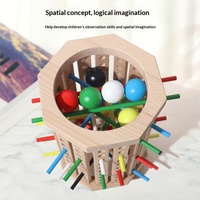 Jeu de logique en bois 3-en-1 pour l'éducation précoce des enfants, jeu de classification des couleurs par l'odeur, jouets Montessori pour bébés
