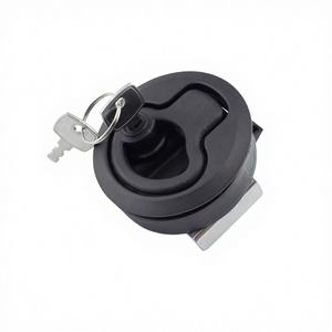 Yacht and RV Toilet Door Locks Marine Deck Round Locks Recessed <b>Black</b> Plastic Floor Latches Marine Hardware - Product Image 5