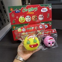 Balles anti-stress squishy de Noël, jouet à presser à visage changeant et à récupération lente, cadeau de Noël pour enfants et fêtes