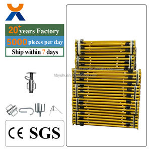 Conector de tubo de soporte de acero de calidad perfecta 3,5 m con placa de flores con revestimiento por pulverización <span class=keywords><strong>Hevy</strong></span> Duty Steel Prop para encofrado de hormigón - Product Image 1