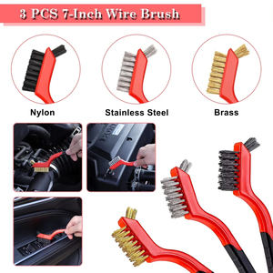 Ensemble de 24 brosses de détail <span class=keywords><strong>pour</strong></span> voiture, manche long en <span class=keywords><strong>plastique</strong></span>, brosses souples, <span class=keywords><strong>perceuse</strong></span>, roues intérieures et extérieures, kit de lavage <span class=keywords><strong>pour</strong></span> tableau de bord, nettoyage - Product Image 5