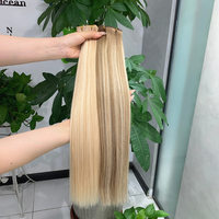 Nouvelles extensions de cheveux Super Genius Weft, double trame, style lisse, 100% cheveux humains vierges européens pour salon