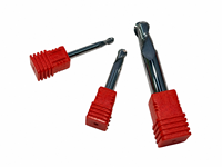 Fraise à queue sphérique UNT en carbure de tungstène massif, revêtement TiAlN, HRC45, 2 cannelures, pour acier, outils de découpe CNC, ODM OEM