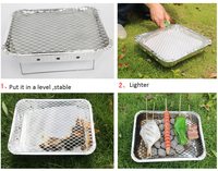 Réchaud jetable avec charbon de bois pour barbecue instantané personnalisé