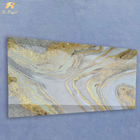 60x120cm Polierte Marmor-Optik Porzellanfliesen Luxuriöse Weiße und Goldene Innenwand- und Bodenfliesen