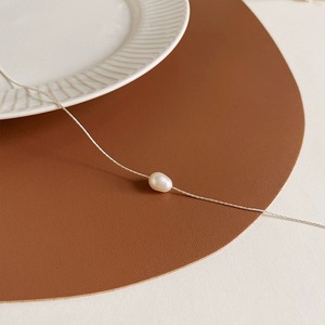 Mujeres simples S925 plata esterlina Irregular agua dulce perla encanto collar regalos al por mayor - Product Image 2