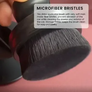 Brosse de polissage portable pour pneus, brosse de nettoyage de voiture, brosse multifonctionnelle à poils doux, brosse pour nail art - Product Image 6