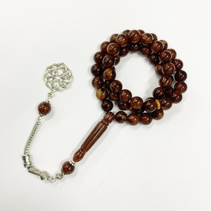 Rosario de resina Nuevo Rosario musulmán Material de resina natural Rosario de estilo árabe Pulsera Fábrica Cabello liso Cuentas de oración Musulmán - Product Image 4