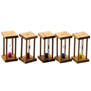 Bán Buôn Nóng Mới Bằng Gỗ Vuông Cát Hẹn Giờ Biểu Tượng Tùy Chỉnh Mini 1/3/5 Phút Đồng Hồ Cát Hẹn Giờ Cho Giáng Sinh - Product Image 1