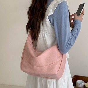 Bolso Tote Rosa para Mujer, Gran Capacidad, Bandolera, Color Sólido, Cierre de Cremallera, Uso Diario, Primavera 2024 - Product Image 1