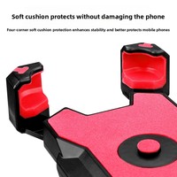 Support d'entraînement de vélo réglable avec coussinets souples Support de téléphone portable et accessoires de navigation à pince pour VTT