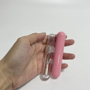 Sáng Bóng Màu Hồng Rỗng Mini Trong Suốt Viên Nang 3Ml Lip Men Ống Bao Bì Son Bóng Ống <span class=keywords><strong>Container</strong></span> Với Rõ Ràng Cây Đũa Phép - Product Image 3