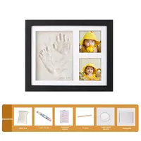 Cadre photo souvenir rectangulaire fait main pour empreintes de pattes de chien et de chat, pour commémorer les animaux de compagnie