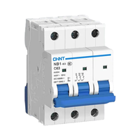 Disyuntor en miniatura MCB, material plástico tipo C, 1P, 2P, C1A, 2A, 3A, 4A, 6A, AC400V/DC220V, 1P, 2P, 3P, 4P