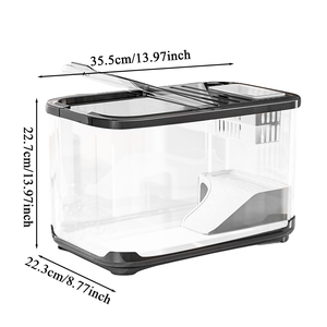 Aquarium de luxe en plastique avec couvercle, réservoir à poissons transparent créatif pour décoration de salon et bureau, boîte d'hébergement respirante pour tortues - Product Image 2