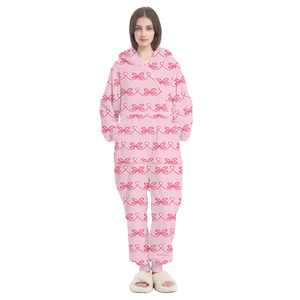 بيجامات نوم مخصصة للبالغين من المصنع في الصين للبيع بالجملة بيجامة عيد الميلاد العائلية من الفانيلا الصوفي للشتاء - Product Image 5