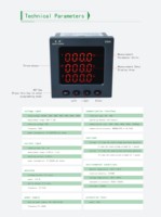 EASTSONG ES96 Medidor de Panel Trifásico de 96mm, Clase 0.5, Cuatro Cuadrantes, kWh, Voltaje de Fase, Factor de Potencia, RS485 Modbus, IP65, Dual