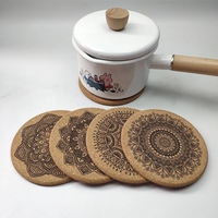 Sous-verres promotionnels personnalisés avec logo d'usine, sous-verres en liège écologiques, sous-verres ronds en liège pour boissons