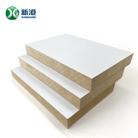 Panneau de fibres mdf à revêtement mélamine blanc de 18mm pour meubles