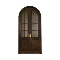 Juego de Puerta Completo de Aluminio con Doble Puerta Arqueada de Estilo Francés BOCHARM, Anti-Robo, para Dormitorio, Baño, Entrada de Villa