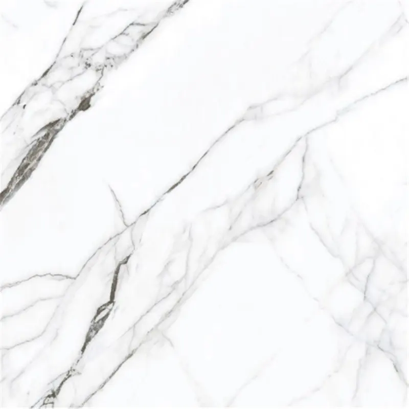 Jazz White Elegant Marble Nano Porcelain Glazed Floor Tiles 60x60