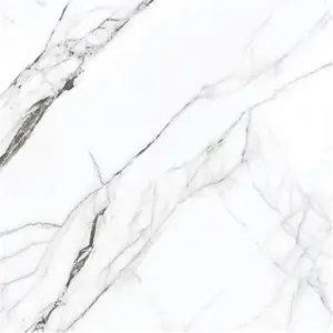 Pattern Tile Jazz White Elegant Marble Nano Porcelain Glazed Floor Tiles 60x60