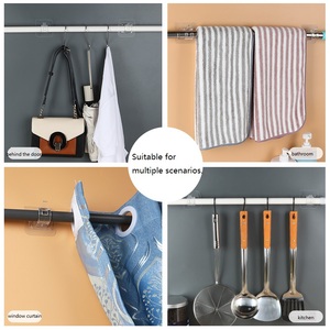 <span class=keywords><strong>2Pcs</strong></span> Thiết Lập Sáng Tạo Mạnh Mẽ Hút Khóa Nhà Bếp Và Phòng Tắm Tường Lưu Trữ Tường Móc Cho Rod - Product Image 2