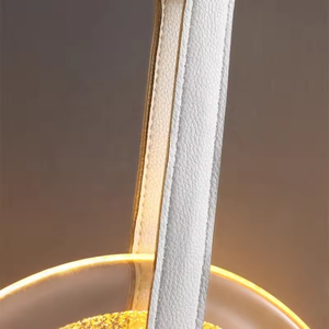 Lustre à ceinture ronde Salle à manger Bar Escaliers Verre Suspension moderne pour chambre à coucher - Product Image 4