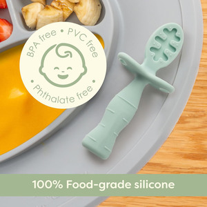 Soft Silicone Baby Feeding <strong>Spoon</strong> with Anti-Choke Barrier for First Stage Led <strong>Weaning</strong> Gentle Training for Toddlers - Product Image 5