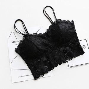 K470 Top Corto Sexy para Mujer, con Relleno en el Pecho, para Hacer Ejercicio, con Encaje, Estilo Bralette - Product Image 6