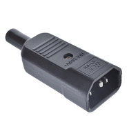 Prise de câblage IEC 3 broches mâle C14, connecteur 10A 250V, prise électrique auto-assemblée avec mise à la terre pour armoire PDU et service UPS
