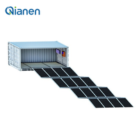 Système solaire photovoltaïque hybride pliable QIANEN 100KW au lithium-ion avec MPPT, générateur d'énergie mobile portable pour usage commercial