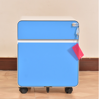 Armoire de classement mobile à 3 tiroirs de qualité supérieure, en acier, unité de rangement de bureau, tiroir sur roulettes, poignée cachée verrouillable, armoire de bureau