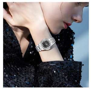 Luolingongjue นาฬิกาบุรุษหรูหราบางเฉียบนาฬิกาวงระเบิดอัตโนมัติสําหรับผู้ชายนาฬิกาโครโนมิเตอร์หลัก <span class=keywords><strong>GMT</strong></span> สีฟ้า - Product Image 6