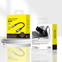 Adaptador de Audio de iluminación de 12cm y 3,5mm, DAC, decodificación Digital, cable de conexión para auriculares, convertidor de Audio y vídeo para teléfonos móviles